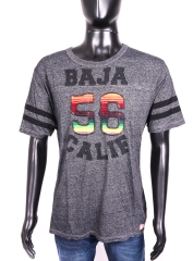 Trade Mark Mens T-Shirt Cotton Print Grey size XL