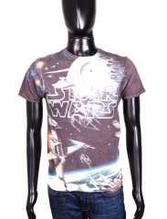 *Star Wars Mens T-Shirt Death Star Print roz XS