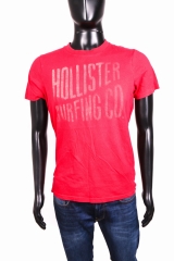 *Hollister Mens T-shirt Cotton Pink Tee size M