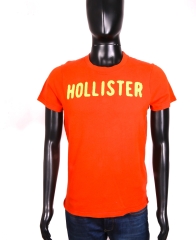 Hollister Mens T-shirt Cotton Orange Tee M
