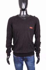 *Superdry Mens Sweater V-Neck Cotton Black XL