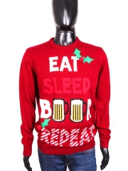*ACW85 Mens Sweater Christmas Red size M