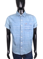 *Hollister Mens Shirt Short Sleeve Jeans size S