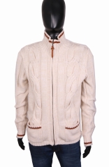 *Diesel Mens Sweater Zipper Pattern Ecru size XL