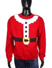 Gildan Mens Sweatshirt Christmass Santa Claus Red L