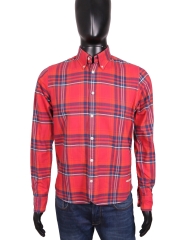 Scotch Soda Mens Shirt Tailored Checks Red S