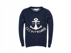 *I D-Struct Mens Sweater Anchor Dark Blue M