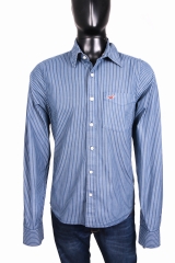 Hollister Mens Shirt Tailored Stripes Blue size L
