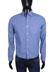 Hollister Mens Shirt Tailored Stripes Blue size S