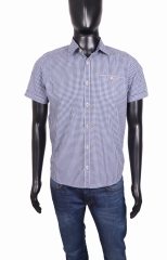 Ted Baker Mens Shirt Short Sleeve Checks Grey size S