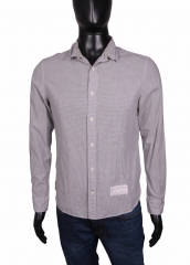 *Allsaints Mens Shirt Tailored Cotton Grey size S