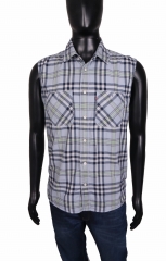 *Levis Mens Shirt Sleeveless Checks Cotton size M