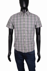 *Levis Mens Shirt Short Sleeve Cotton Checks Green S