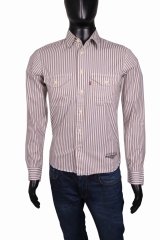 *Levis Mens Shirt Tailored Cotton Stripes size S