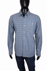 *Levis Mens Shirt Tailored Cotton Checks Blue size L