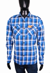 *Superdry mens Shirt Tailored Cotton Blue Checks M