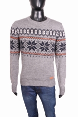 *Superdry Vintage Mens Sweater Wool Pattern Grey M
