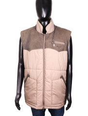 MAN Mens Down Vest Warmed Grey Zipper size XXL