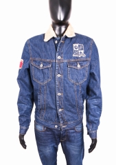 Henry Choice Mens Jean Jaket Vintage Jeans Blue S