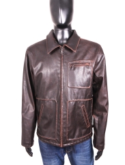 Tommy Hilfiger Mens Faux Leather Jacket Brown M
