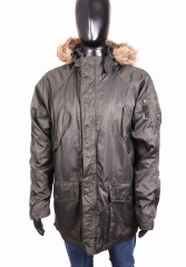 Ben Sherman Mens Jacket Warmed Parka Hood L