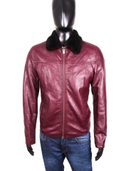 *Zara Man Basic Mens Jacket Faux Leather Brown M