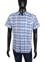 G-Star Raw Mens Shirt Short Sleeve Checks Blue L