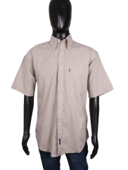 *Gant Mens Shirt Short Sleeve Cotton Checks Grey M