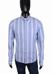 *Hollister Mens Shirt Regular Stripes Blue size L