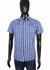 *G-Star Raw Mens Shirt Short Sleeve Slim Fit Blue M