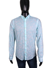 *Zara Man Mens Shirt Tailored Retro Pattern Blue M
