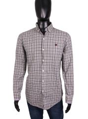 *Lyle Scott Mens Shirt Cotton Tailored Checks Grey size L