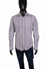 *Hugo Boss Orange Mens Shirt Tailored Stripes Grey M