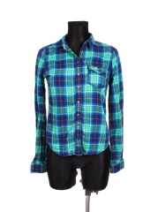 *Hollister Womens Shirt Tailored Checks Green size 36
