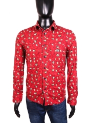 *Ralph Lauren Mens Shirt Tailored Patter Red S