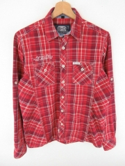 BARE DENIM DIVISION SHIRT ORIGINAL PREMIUM VINTAGE FADED CHECKED size S