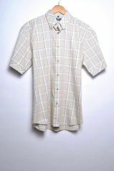 BEN SHERMAN SHIRT TOP ORIGINAL PREMIUM CHECKED SHORT SLEEVE size M
