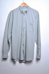 BEN SHERMAN SHIRT TOP ORIGINAL PREMIUM CHECKED GREY LONG SLEEVE size L