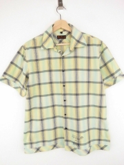 BEN SHERMAN SHIRT TOP CHECKED SHORT SLEEVE ORIGINAL PREMIUM size L