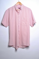ETON VINTAGE SHIRT TOP ORIGINAL PREMIUM CHECKED SHORT SLEEVE size 15 1/2