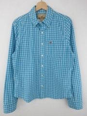 HOLLISTER CALIFORNIA SHIRT TOP BLUE CHECK ORIGINAL PREMIUM size M