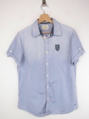SCOTCH&SODA SHIRT SLIM FIT TOP BLUE CHECK ORIGINAL PREMIUM size M