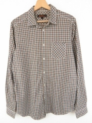 BEN SHERMAN SHIRT TOP GREY CHECK ORIGINAL PREMIUM size M
