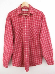 BEN SHERMAN SHIRT TOP CASUAL RED CHECK ORIGINAL PREMIUM size M