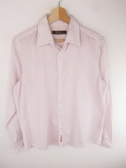 BEN SHERMAN SHIRT TOP ORIGINAL PREMIUM SPOTTED WHITE size M