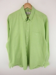 BEN SHERMAN SHIRT TOP ORIGINAL PREMIUM VINTAGE FADED GREEN PLAIN size 16