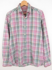 TED BAKER SHIRT CASUAL TOP STRETCH CHECK ORIGINAL LONDON size 3