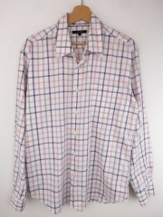 JAEGER SHIRT TOP PINK CHECK ORIGINAL PREMIUM size L