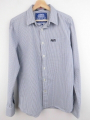 SUPERDRY SHIRT TOP BLUE CHECK ORIGINAL PREMIUM size L