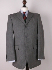 FELLINI BLAZER JACKET ORIGINAL PREMIUM PURE WOOL GREY REGULAR FIT size 38
